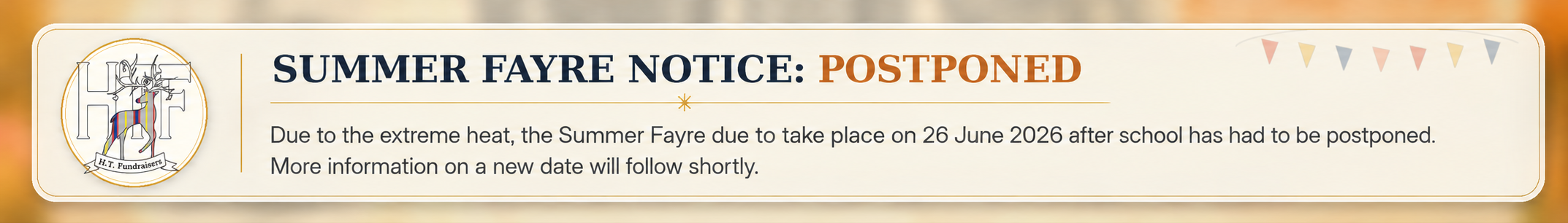 Summer Fayre Postponed